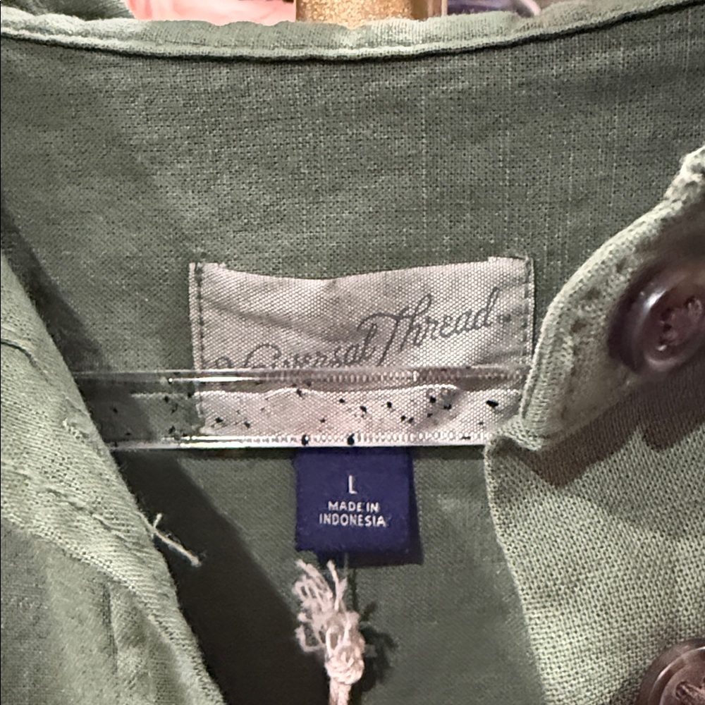 NWT Universal Thread Pocket Dress Button Down Gre… - image 5